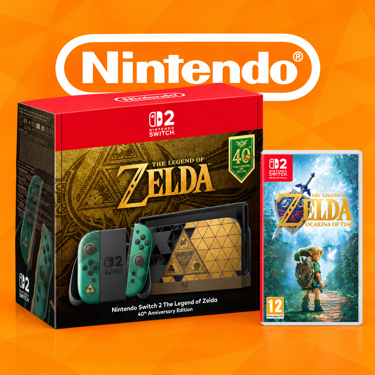 Nintendo Switch 2 Zelda 40th Anniversary Edition + Ocarina of Time