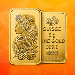 5g Gold Bar Lady Fortuna Minted PAMP