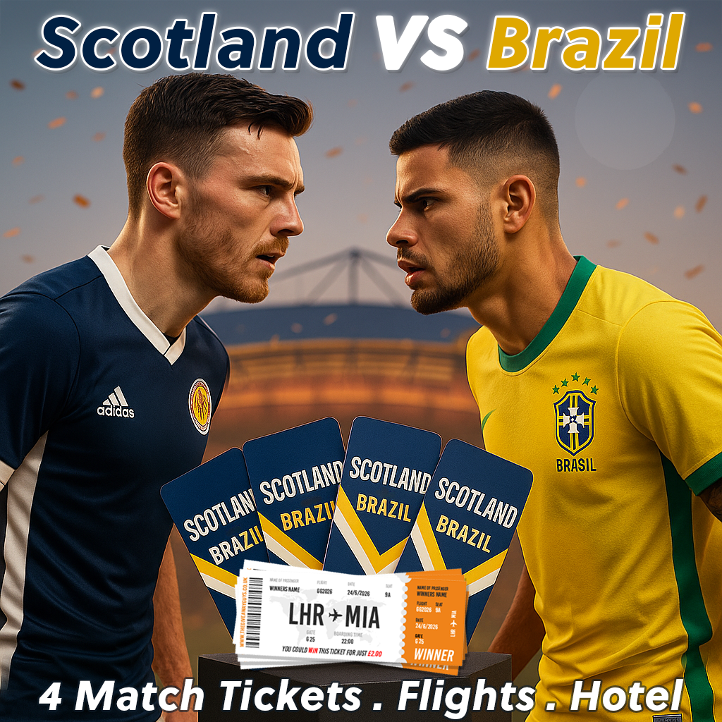 Scotland vs Brazil World Cup Package for 4