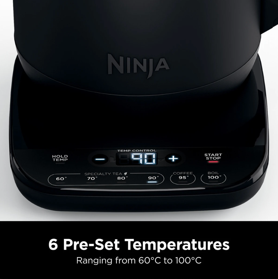 Ninja Black Perfect Temperature Kettle - Rapid Boil  - 19th Nov