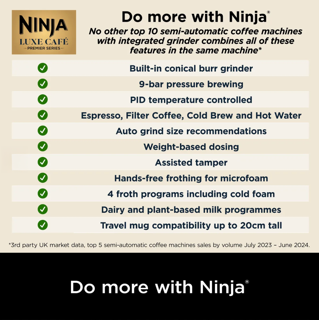 Ninja Luxe Café Premier Espresso Machine - 2nd Sep 25