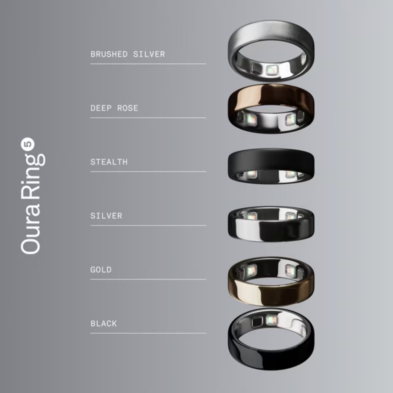Oura Ring 5 Health & Fitness Tracker Smart Ring - Any colour*