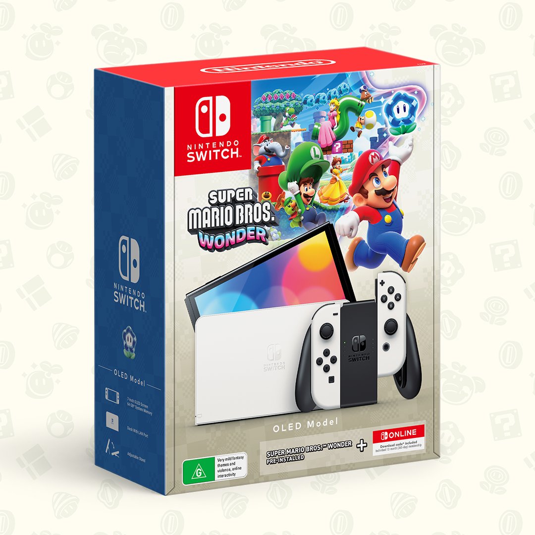 NINTENDO Switch OLED & Super Mario Bros. Wonder Bundle- 12th Jan 25