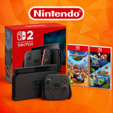 NINTENDO Switch 2, Mario Kart World & Super Mario Galaxy 1 & 2 Bundle