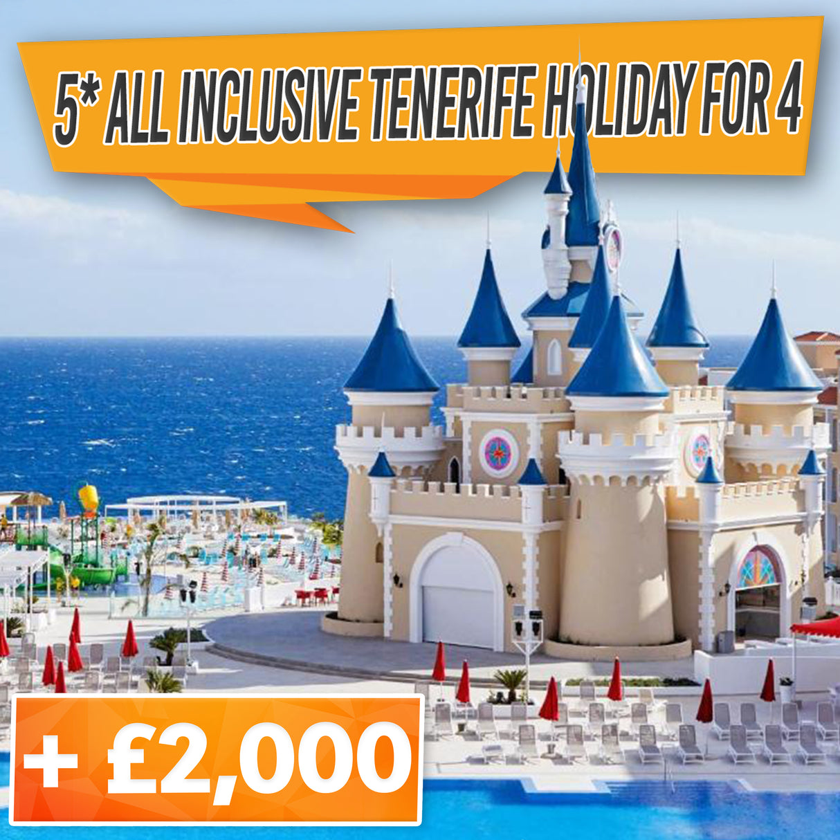 7 Night All Inclusive Tenerife Holiday for 4 & £2,000