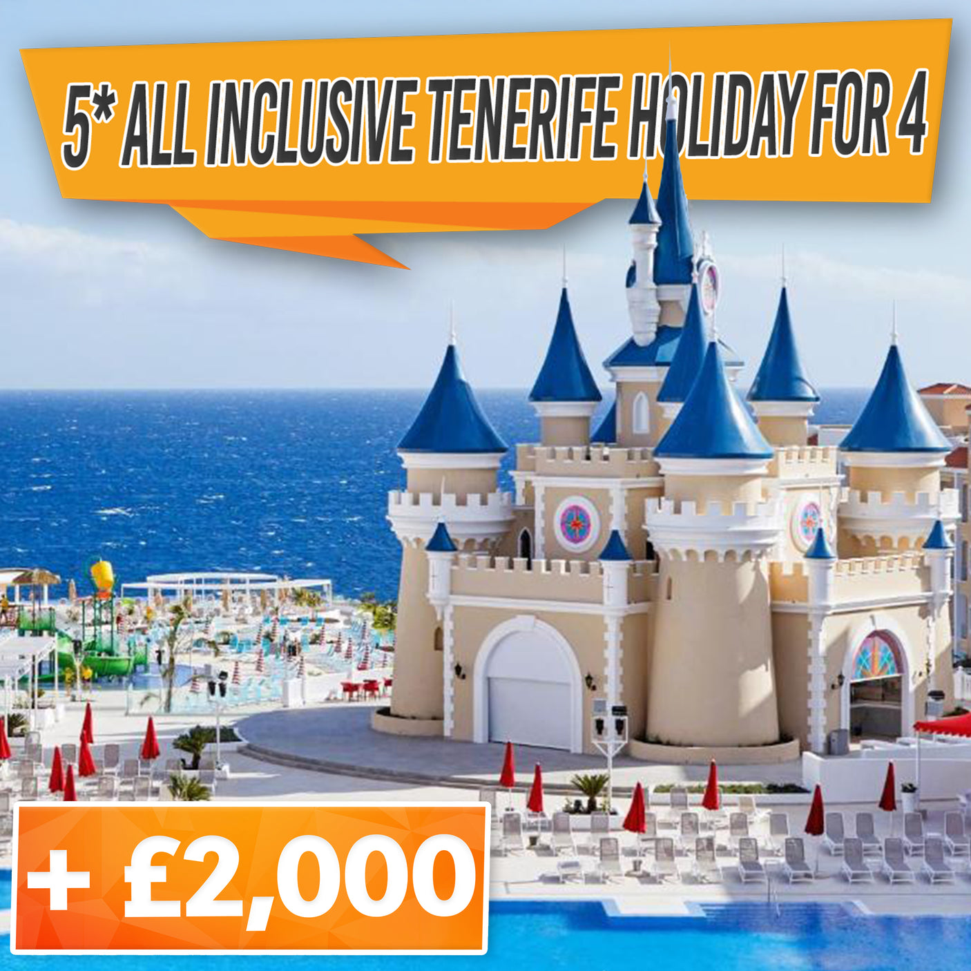 7 Night 5* All Inclusive Tenerife Holiday for 4 & £2,000