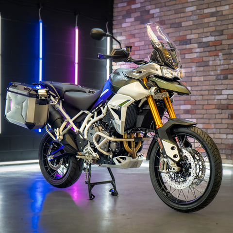 2023 Triumph Tiger 900 Rally Pro with luggage