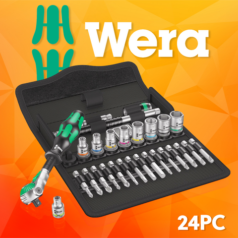 Wera 28 Piece Zyklop 1/4'' Drive Speed Ratchet Set - 31st March 24