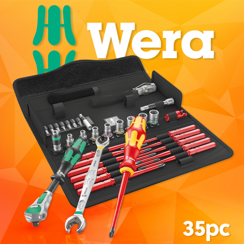Wera 35 Piece Kraftform Kompakt 'W1 Maintainance' Tool Kit - 16th April 24