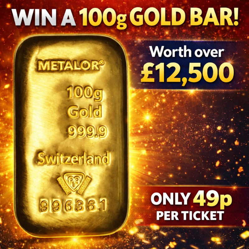 100g Gold Bar Metalor Cast