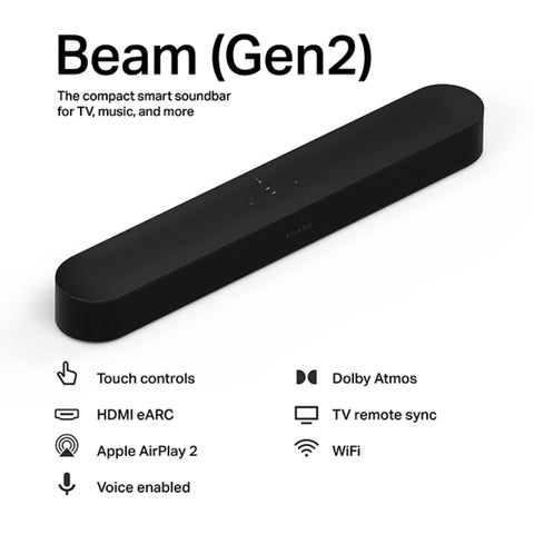 Sonos Beam SoundBar with Dolby Atmos & Voice Control