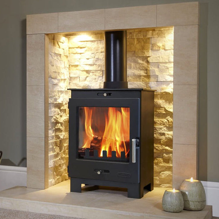 Portway Arundel Wood Burning / Multifuel Stove + Flue Kit