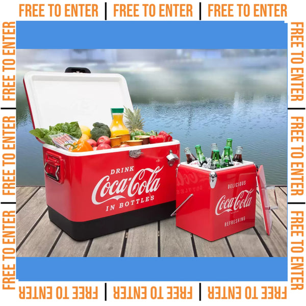 Free to Enter - Coca-Cola Stainless Steel Ice Chest Bundle