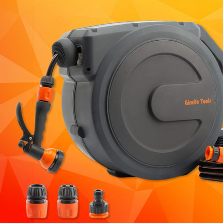Giraffe Tools Wall Mounted Retractable Hose Reel