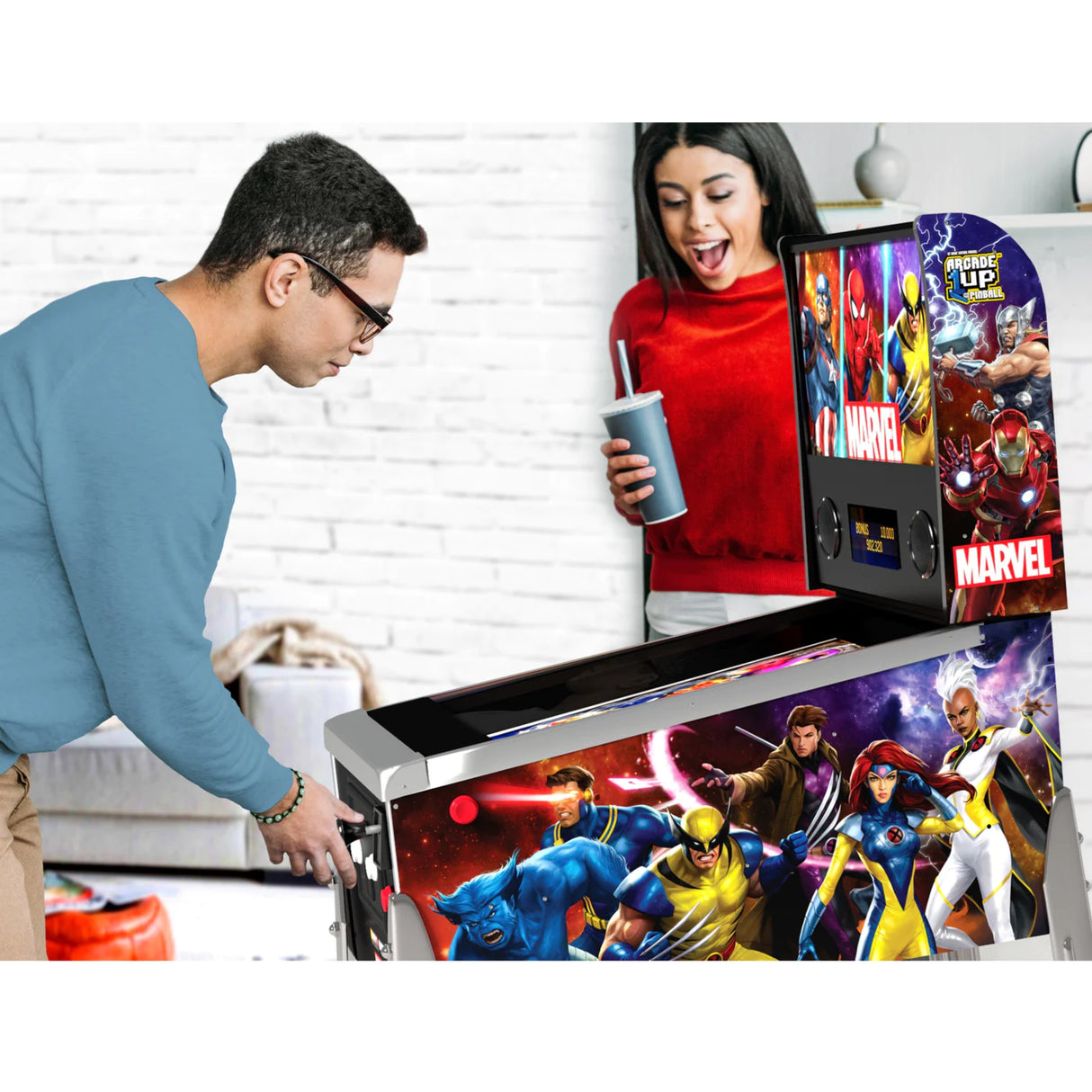 ARCADE1UP Marvel virtual Pinball Machine