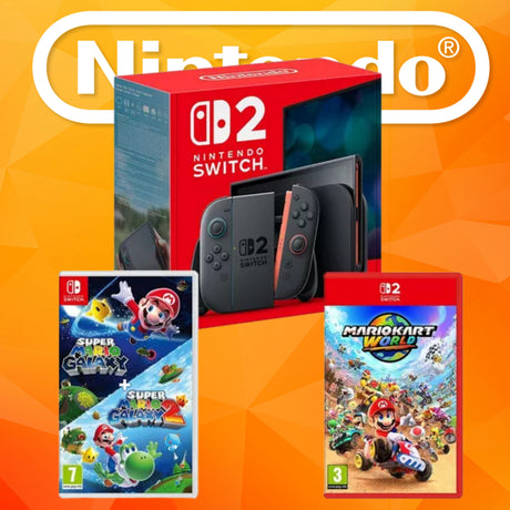 NINTENDO Switch 2, Mario Kart World & Super Mario Galaxy 1 & 2 Bundle